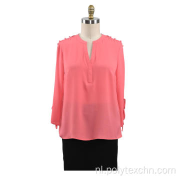 Blouse met lange mouwen, casual damesoverhemd